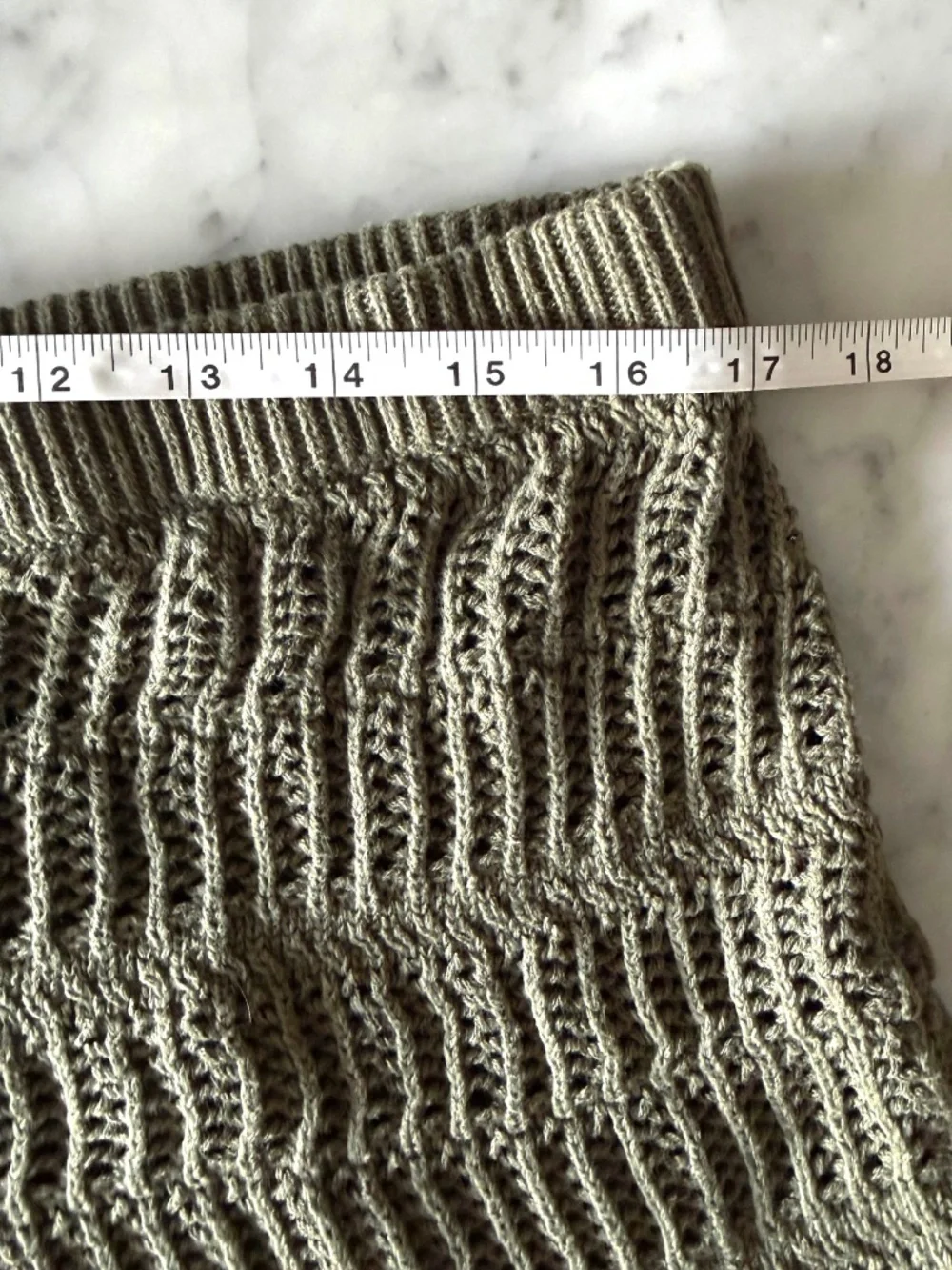 Aerie Crochet Shorts Olive Green XL Cotton Swim Cover Up